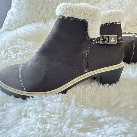 Lugz Bootie Brown Suede Boots Womens 8.5 Side Zipper - Picture 6 of 10